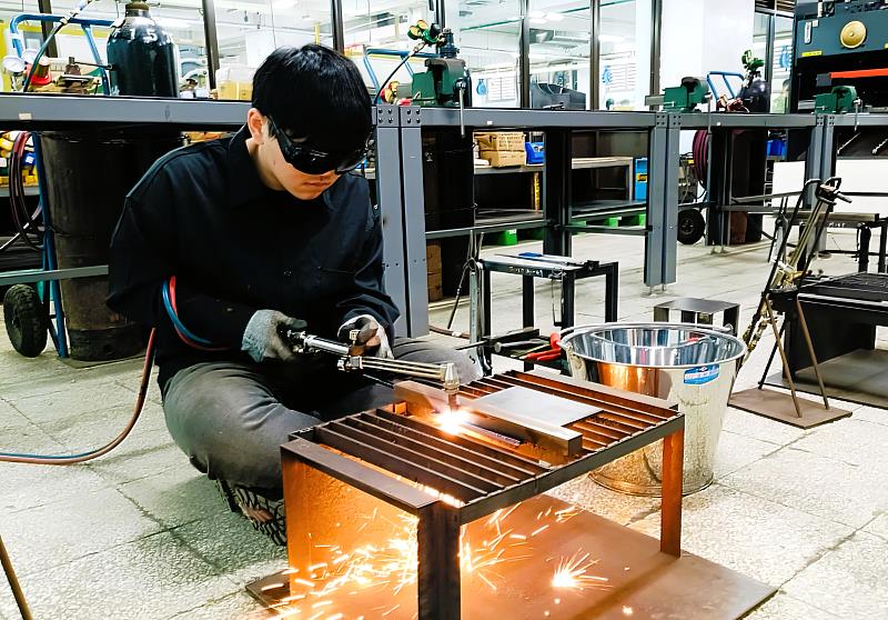 北分署與南港高工共同培訓的冷作職類選手黃子桓轉戰冷作職類，二度挑戰全國賽
