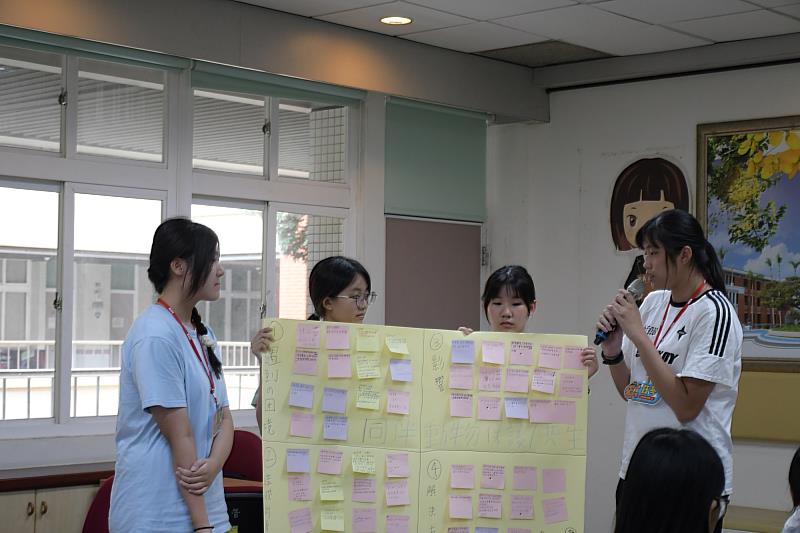透過南大營隊討論平台，在「同伴動物保護」議題討論中，學生深入分析目前同伴動物面臨的困境