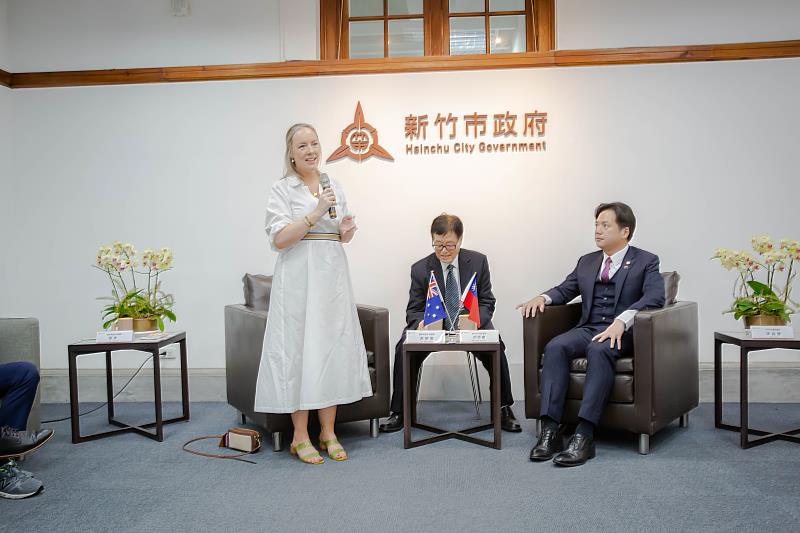 維多利亞州參議員Renee Heath致詞，希望雙方透過此次交流建立更深的城市情誼。