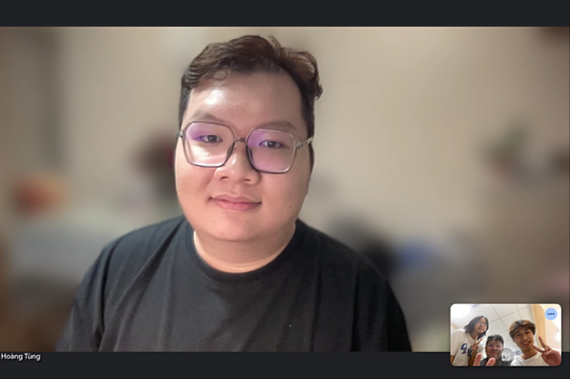 中正國際生越南籍Henry Huang線上與南大學生交流