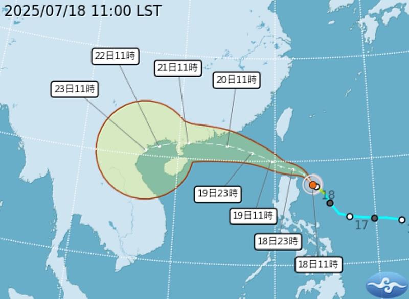0_預測路徑 資料來源：中央氣象署_0