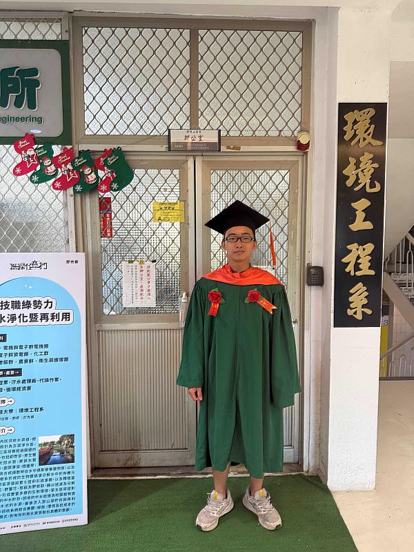 基層實作到專業研究，環工所蔡育其以清潔服務實踐環保使命