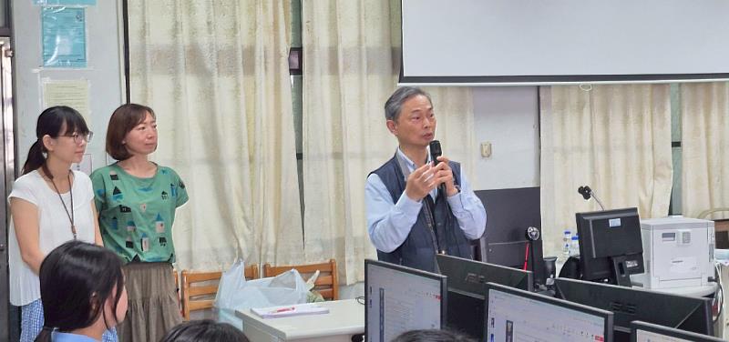 柴昌維教授致詞指出：「面對AI世代，語言教育不應停留在課本，而要讓學生敢於開口、勇於互動。」