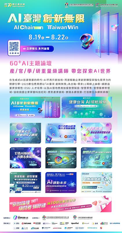 2025數位應用週 | AI台灣創新無限免費線上論壇eDM