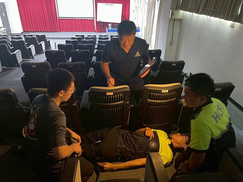模擬氣爆停電現場熱區處置綜合演練