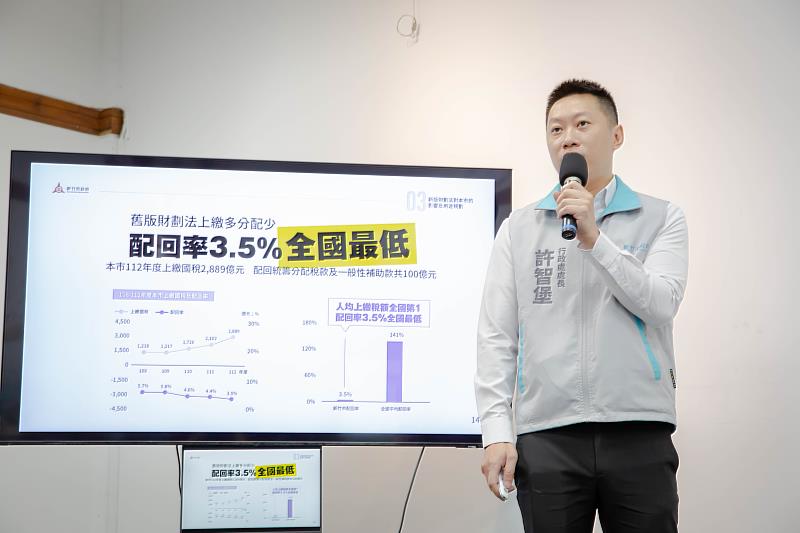 行政處長許智堡簡報說明。
