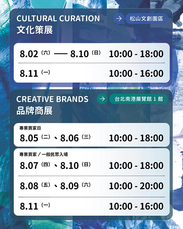 02_2025臺灣文博會即將在8月2日至11日於臺北松山文創園區及南港展覽館登場。