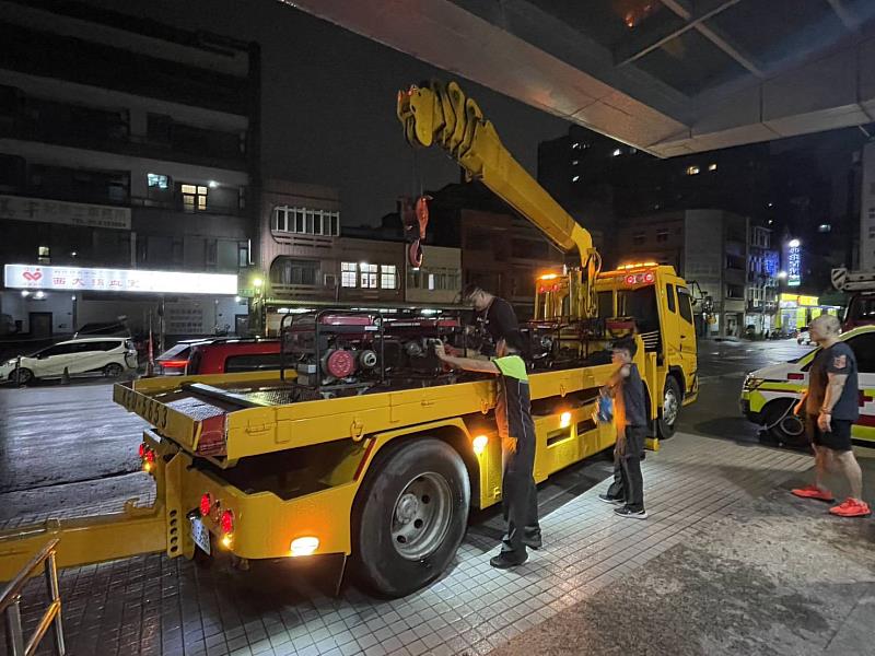 竹市府派遣機具支援南部第七河川分署預做防災整備