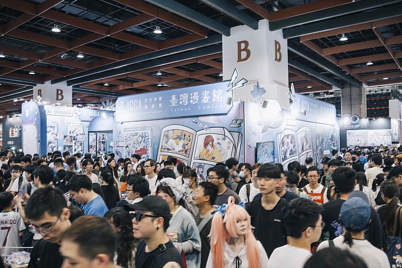文策院自2024年起，每年於台北書展、漫博會設置「臺灣漫畫館」，打造「臺漫」品牌。（文策院提供）