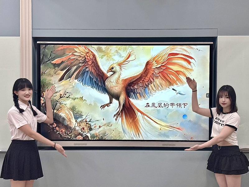 元智中語系學生歐陽柔、李家柔所製作的AI作品