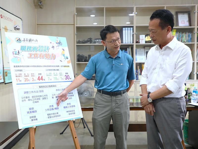 嘉義縣首間榮獲金展獎企業 運用職務再設計讓身障員工穩定就業