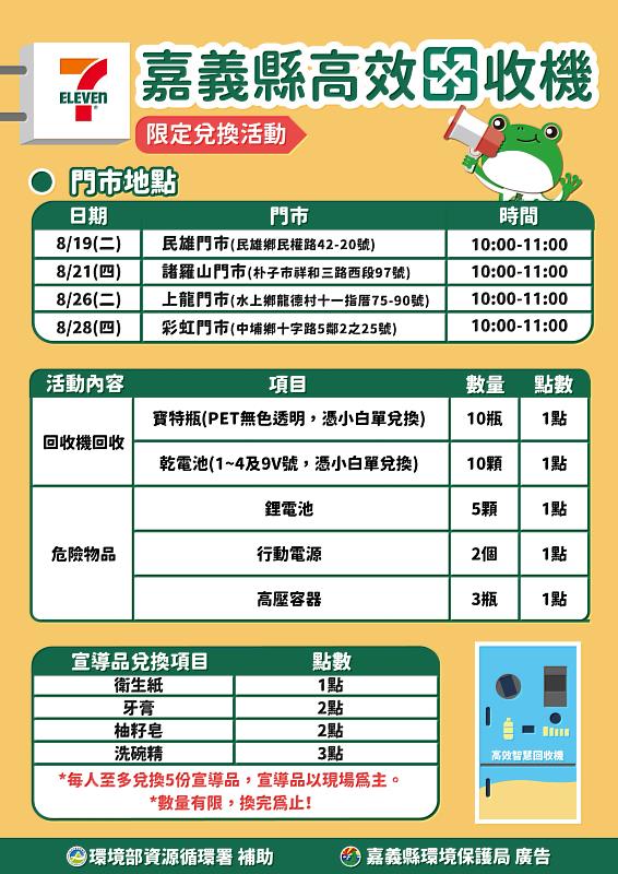 便利商店變身環保據點　嘉義縣智慧回收加碼送好康