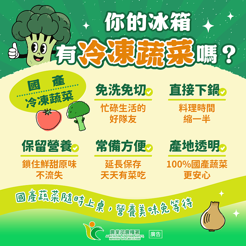 國產蔬菜隨時上桌,營養美味免等待