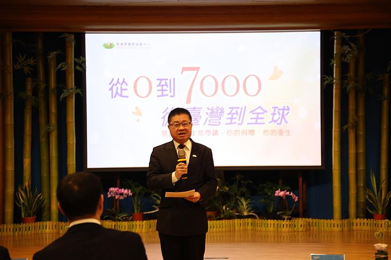 衛生福利部呂建德政務次長從自己的父親生病的歷程，感受到救一人等於救全家的意義，他更感謝有慈濟骨髓幹細胞中心的全力支援。(攝影/陳安俞)