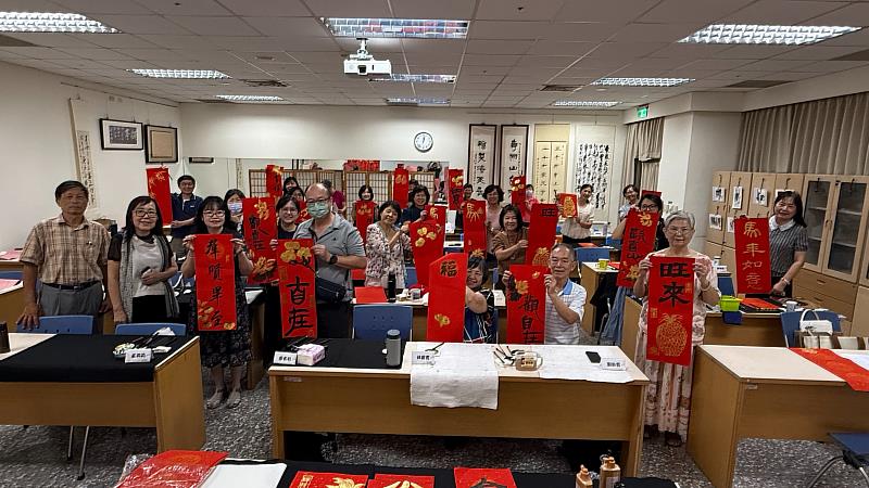 春聯書法之水墨插畫成果大合照