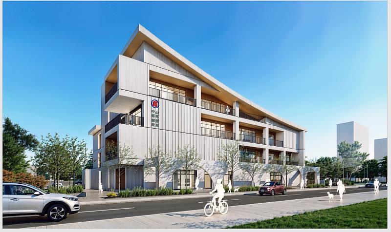 金門山外郵局營業大樓新建工程建築示意圖/中華郵政提供