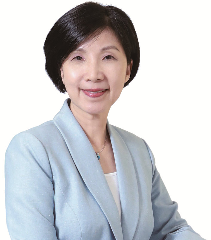 遠傳電信井琪總經理以「AI is future.」為題指出，生成式AI的發展速度驚人，已成為新世代最需關注的議題。（圖／淡江大學提供）