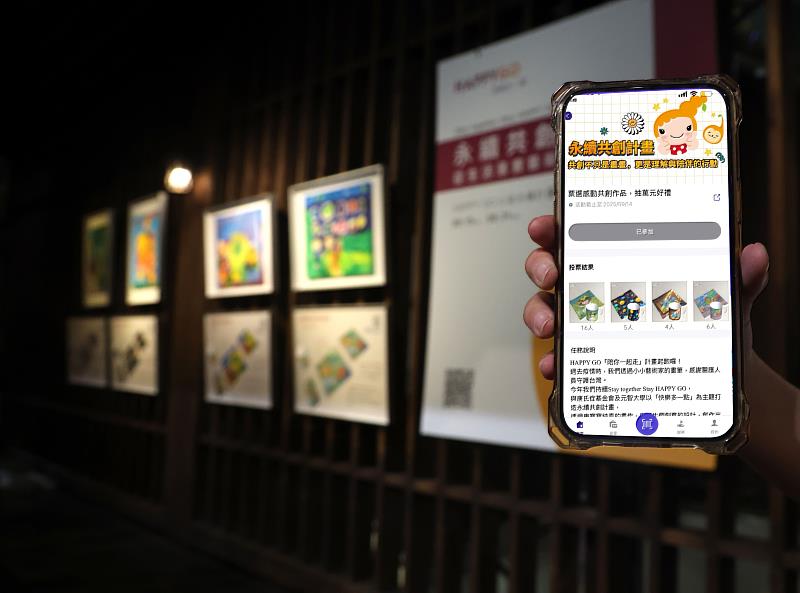 即日起至9月14日到HAPPY GO App遊戲賺點專區「票選感動共創作品，抽萬元好禮」活動，投下最喜歡的作品有機會獲得萬元好禮。
