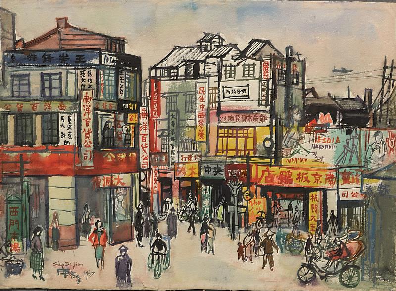 席德進作品「街景」
