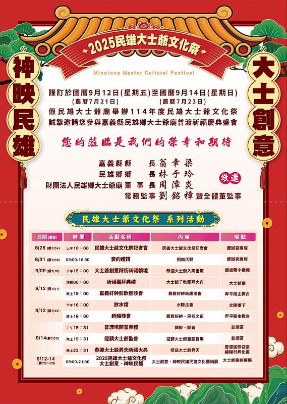 2025民雄大士爺文化祭