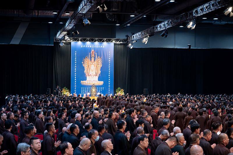 圖一：「淨空老和尚圓寂三週年追思展覽及繫念法會暨中元尊師祭祖大典」，三天活動吸引逾萬名各地信眾參與