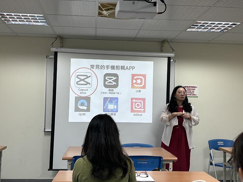 社團專發會何若齊秘書長帶領學員操作剪輯軟體