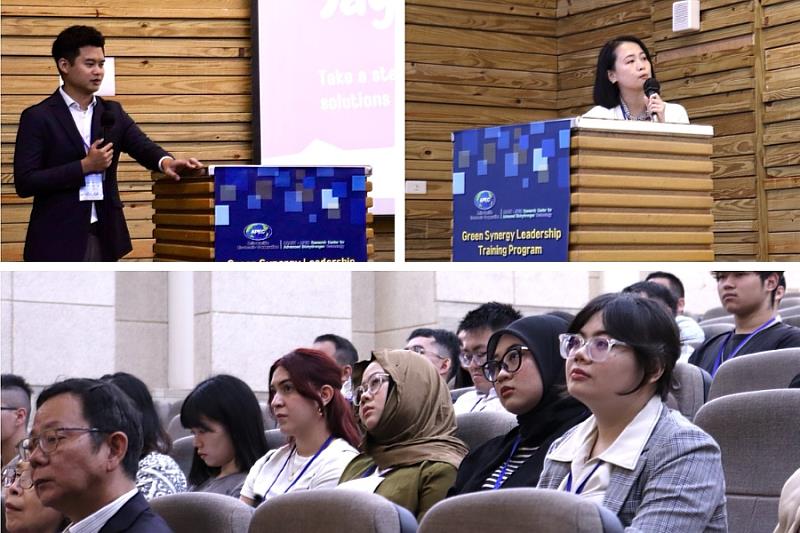 APEC-ACABT專案經理劉承翰與專案秘書邱惠臣於研習會開幕式向各國學員進行培訓說明。