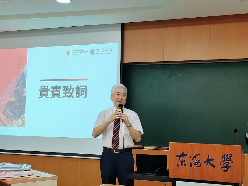 東海副校長劉正親自出席，強調跨境教育的重要性，勉勵在場菁英學員把握國際進修機會。