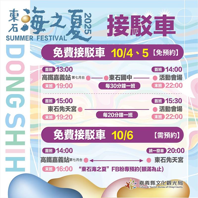 2025東石海之夏10/6海上煙火秀 接駁車預約與交通管制一次看