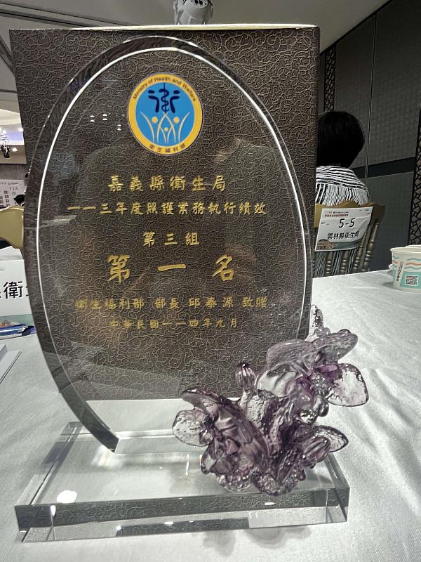 嘉義縣衛生考評再奪佳績 獲頒3大獎項
