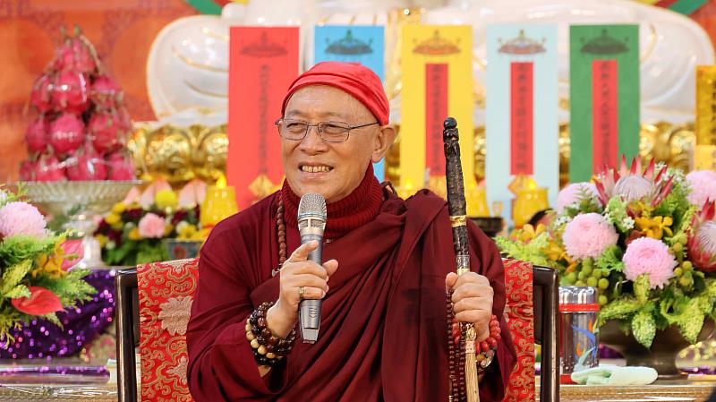 靈鷲山開山住持心道法師強調「靈性即生態，生態即靈性」。（圖由靈鷲山佛教教團提供）