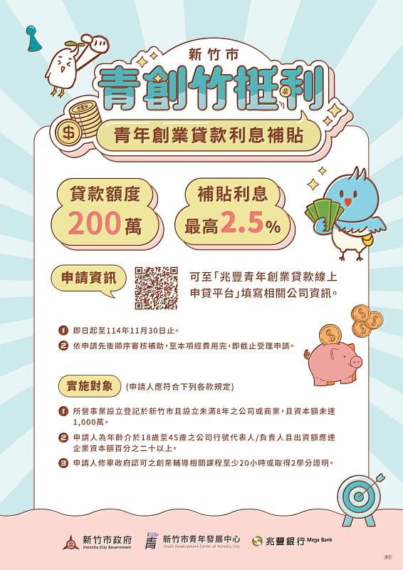 圖5.「青創竹挺利－青年創業貸款利息補貼」EDM。
