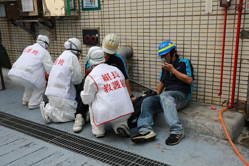 毒性化學物質災害防救及空品嚴重惡化複合式演練過程