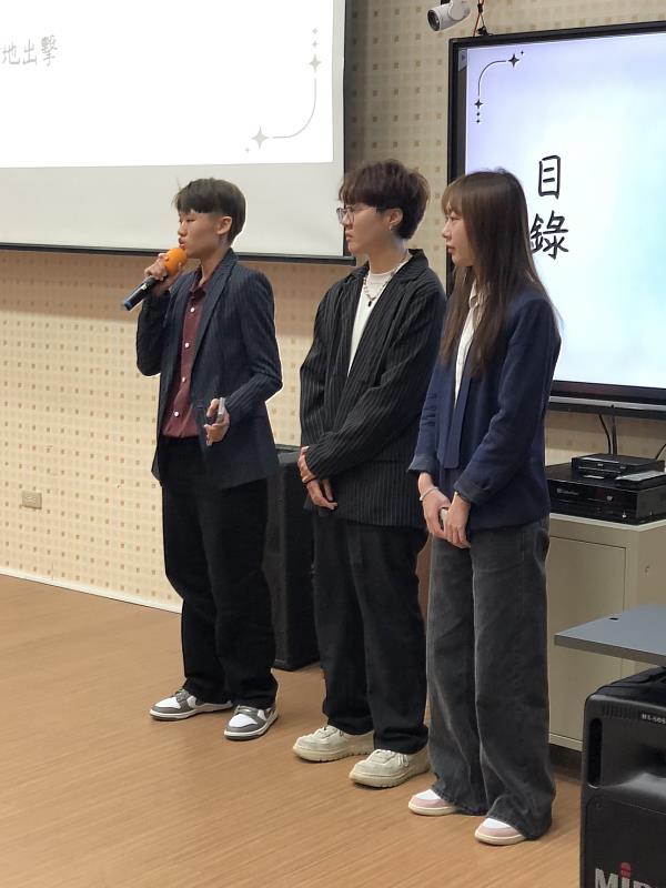 學生代表自信簡報 接受評審提問及評講（一）
