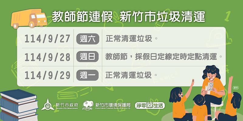 教師節連假垃圾清運EDM