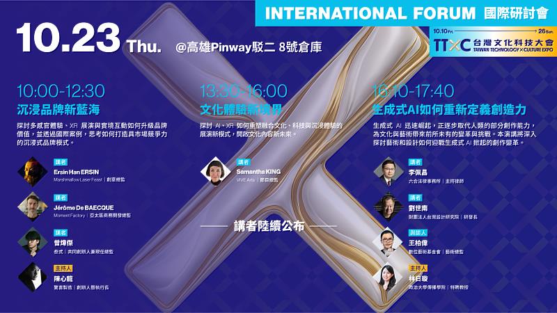 2025TTXC 國際研討會10月23日議程。（高雄市政府提供）