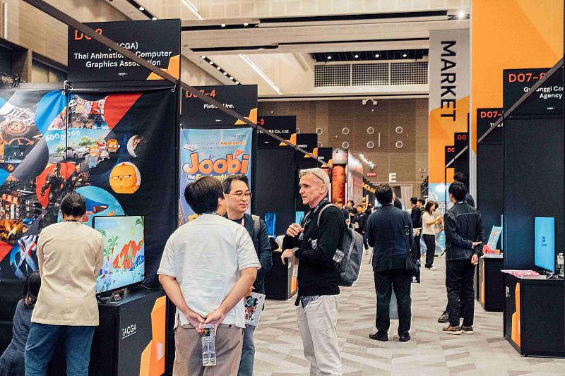 2025 TCCF「MARKET市場展」透過版權交易、影像技術和協拍資源等展區促進內容產業發展和國際交流。（圖為2024 TCCF市場展現場）