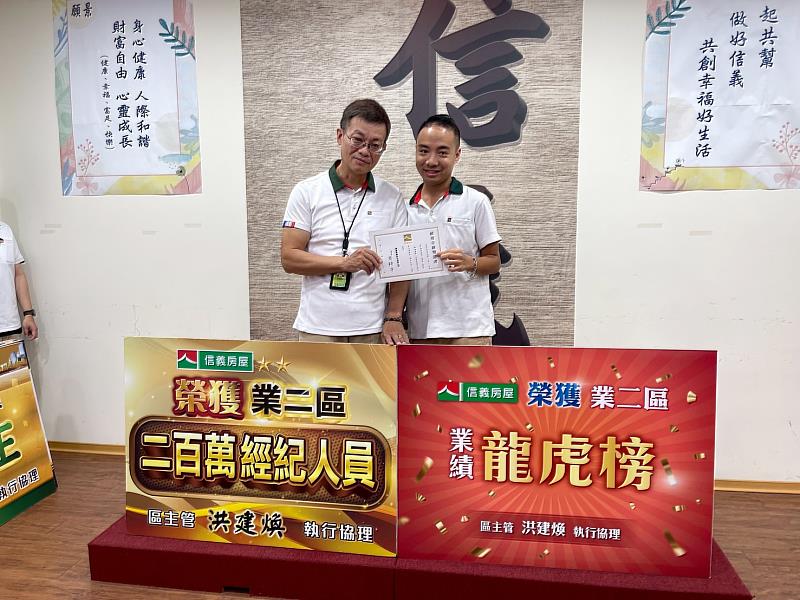 信義房屋南京三民店專員張耘僑有優秀的外語能力,獲得海外客戶青睞。