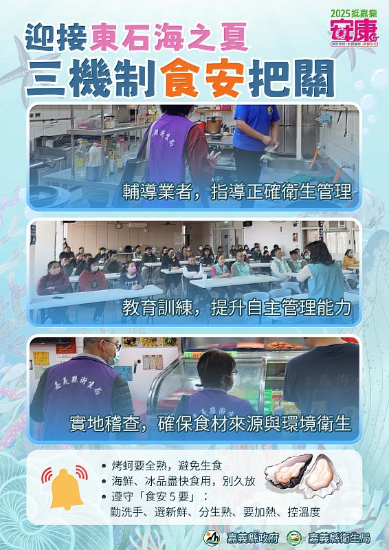 嘉縣衛生局嚴把關海之夏食安,安心團圓慶中秋