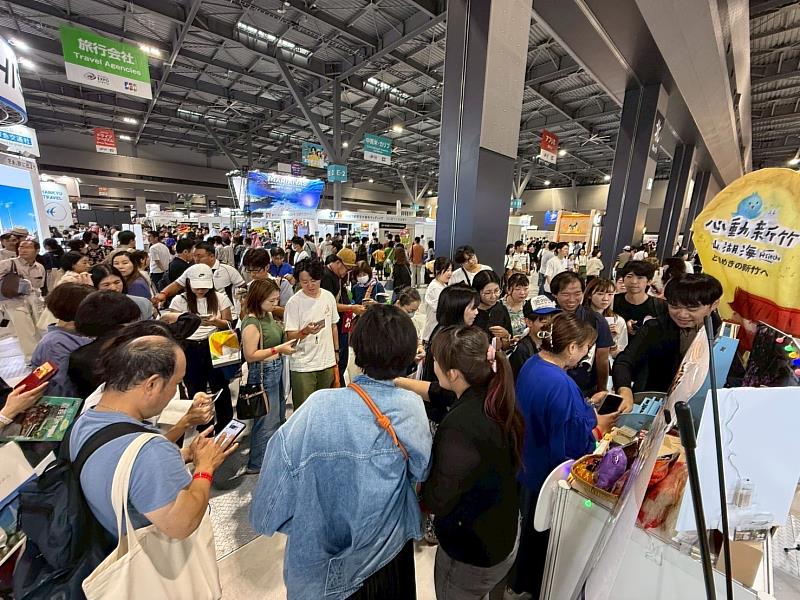 日本旅展新竹市攤位人潮踴躍