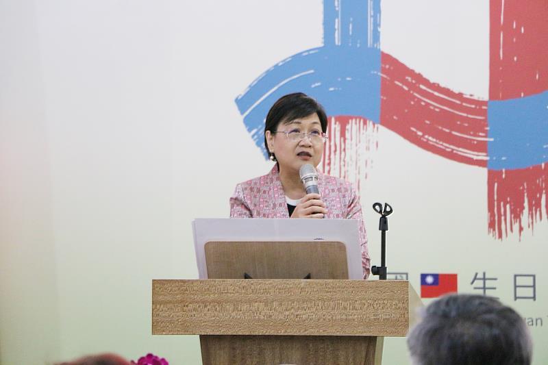 僑委會委員長徐佳青致詞歡迎僑胞返臺，參與114年國慶活動