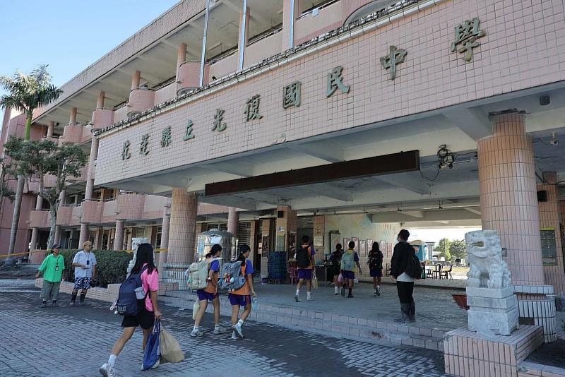 光復鄉災後復課首日，7校逾8成學生復學順利