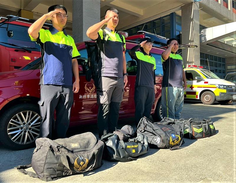 新竹市分梯次增派人力車輛協助花蓮災後復原。