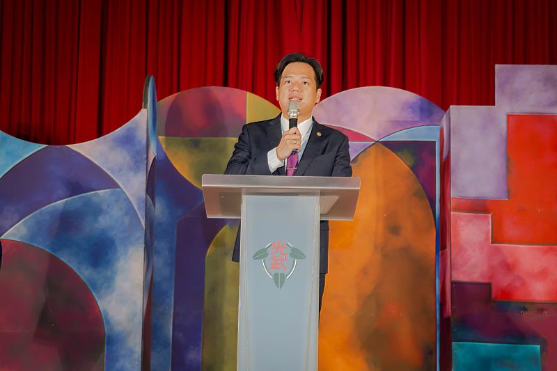 代理市長邱臣遠呼籲學生們要拒絕毒品