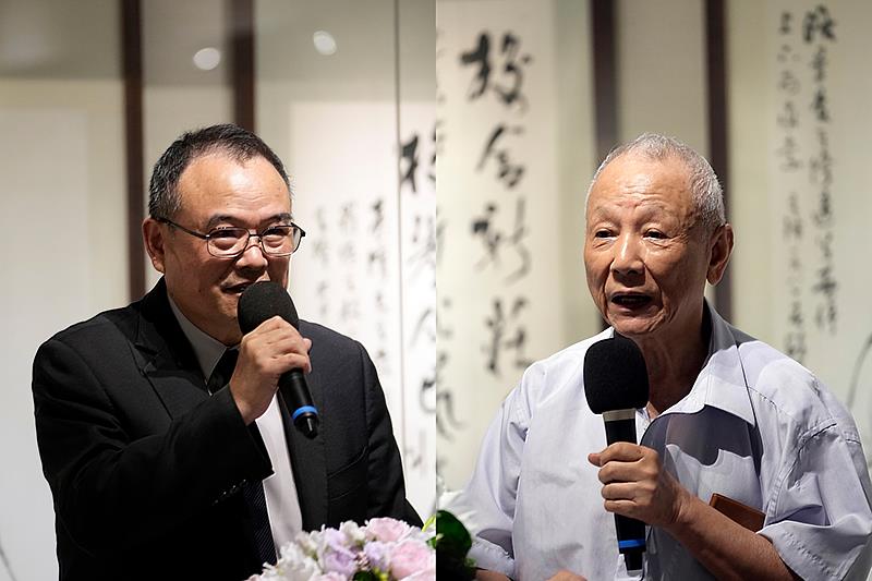 左起：國立故宮博物院院長蕭宗煌、前教育部部長曾志朗