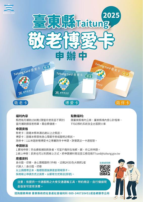打造「快效率」服務 臺東首次申請社福卡可以輕鬆線上申請