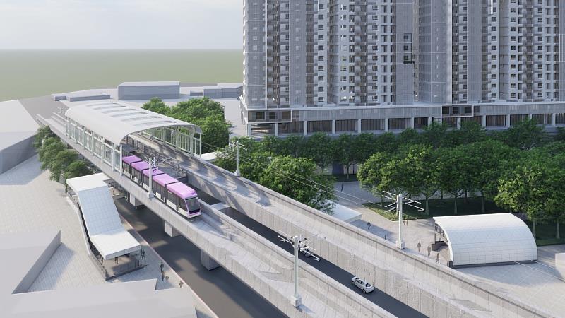 泰板輕軌F28站模擬圖
