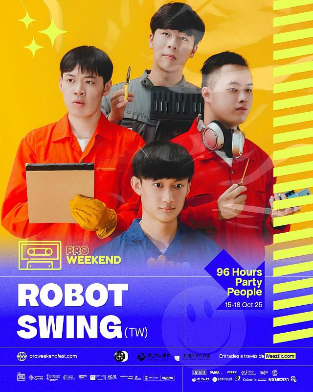 臺灣團隊Robot Swing將於10月15日至18日在「Pro Weekend Fest國際音樂節」期間演出（Pro Weekend Fest國際音樂節提供）