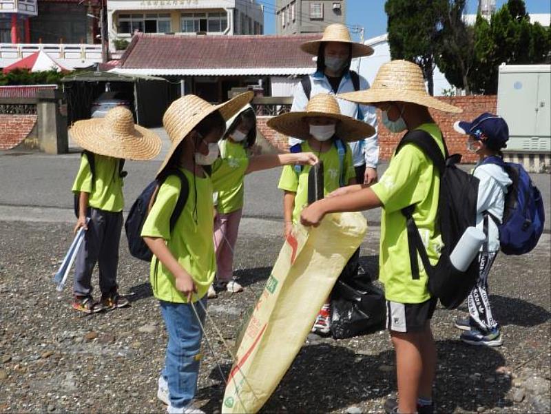 The students participated in a wetlands clean-up program.