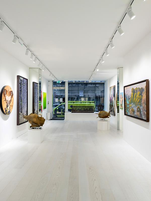 Bluerider_ART_倫敦展出「浴火雁行：悍圖社—臺灣美術史的生命書寫」展場一隅（Bluerider Art提供）